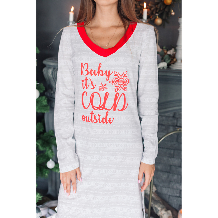 Платье женское KAFTAN "Скандинавия", сер., р-р 40-42, 100% хл