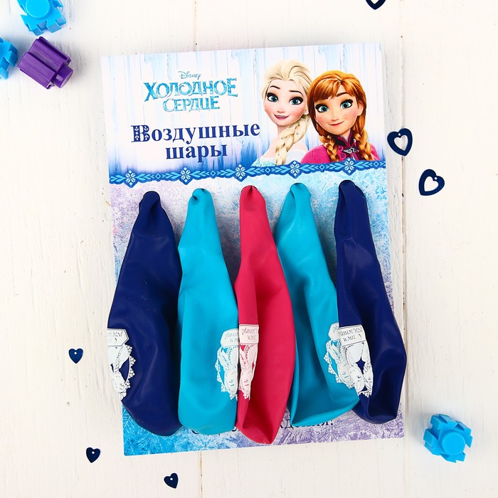 Шар воздушный 12" "С Днем рождения! Фроузен", Disney, 5 шт