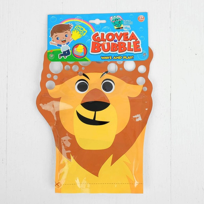 Набор для пускания мыльных пузырей с волшебной перчаткой "Лев"