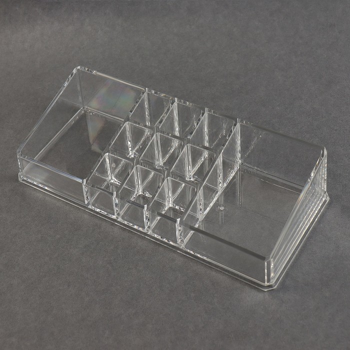 Органайзер для хранения косметических принадлежностей, 11 секций, цвет прозрачный