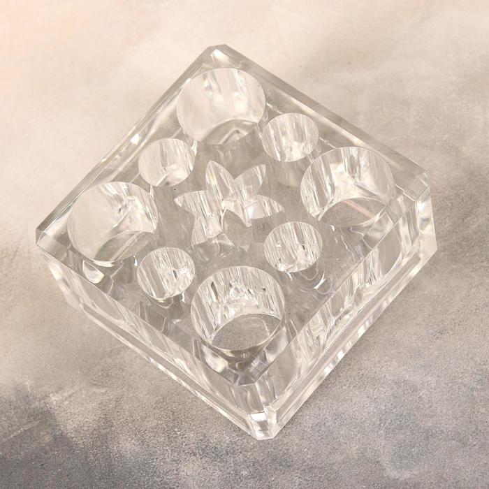 Органайзер для хранения косметических принадлежностей, 9 секций, цвет прозрачный