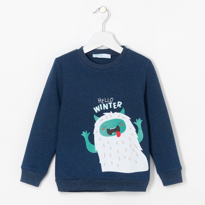 Джемпер детский KAFTAN "Hello winter", синий, рост 110-116 см (32).
