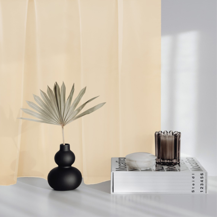 Штора вуаль однотонная 140х145 см, цв. шампань, пэ 100%