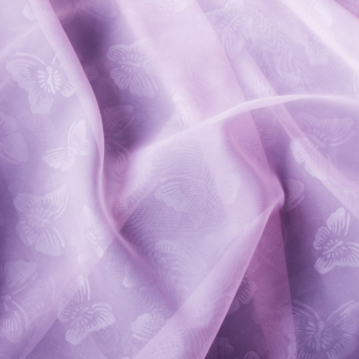 Штора вуаль с тиснением МИКС 140х260 см, цв. сирень, пэ 100%