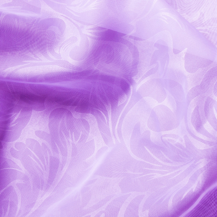 Штора вуаль с тиснением МИКС 140х260 см, цв. сирень, пэ 100%