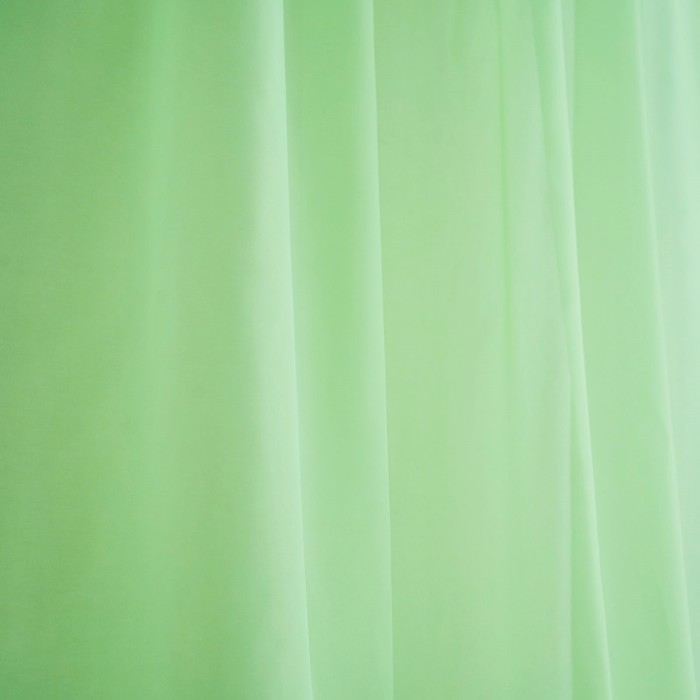 Штора вуаль однотонная 145х260 см, цв. фисташка, пэ 100%
