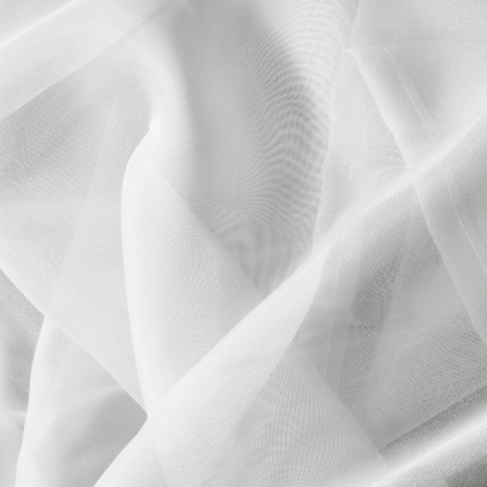 Штора вуаль однотонная 145х260 см, цв. белый, пэ 100%