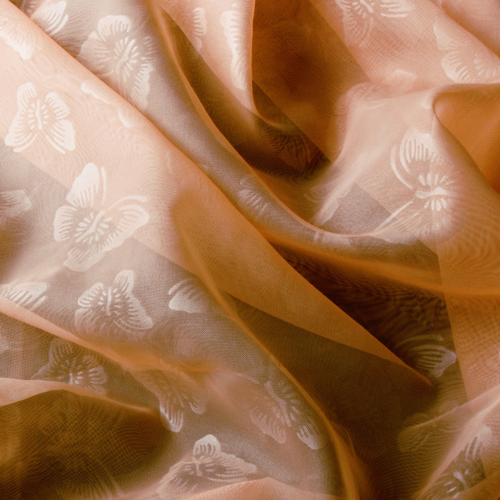 Штора вуаль с тиснением МИКС 280х260 см, цв. какао, пэ 100%