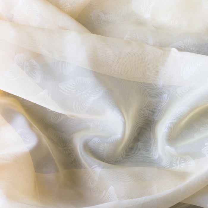 Штора вуаль с тиснением МИКС 280х260 см, цв. молочный, пэ 100%