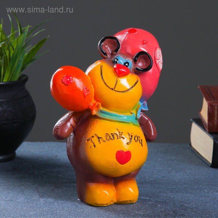

Копилка "Мишка с шариками" 17х12,5см, МИКС