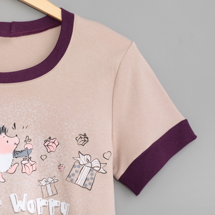 Комплект женский (футболка, брюки) Ежевичка МИКС, р-р 48