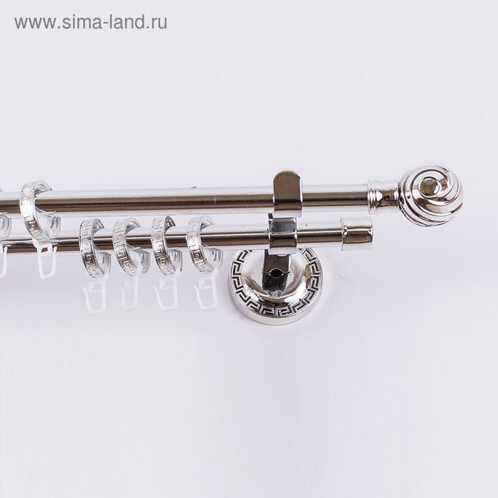 

Карниз двухрядный «Фэшн», 160 см, d=1,6 см, цвет серебро
