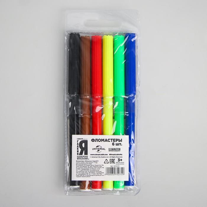 Фломастеры 6 цветов "Миньоны", Гадкий Я