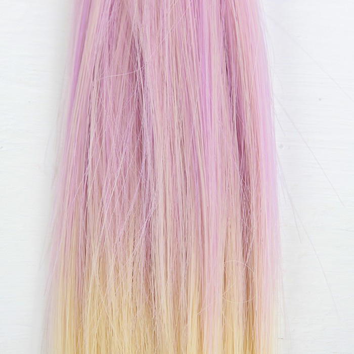 Волосы - тресс для кукол "Прямые" длина волос 20 см, ширина 100 см, №LSA042