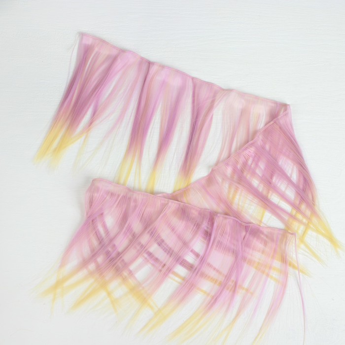 Волосы - тресс для кукол "Прямые" длина волос 20 см, ширина 100 см, №LSA042