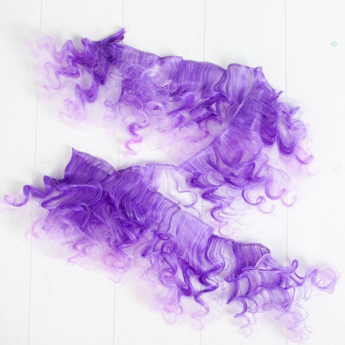 Волосы - тресс для кукол "Кудри" длина волос 15 см, ширина 100 см, №LSA040