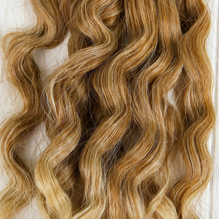 Волосы - тресс для кукол "Волны" длина волос 25 см, ширина 100 см, №LSA051
