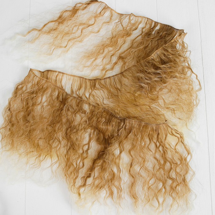 Волосы - тресс для кукол "Волны" длина волос 25 см, ширина 100 см, №LSA051