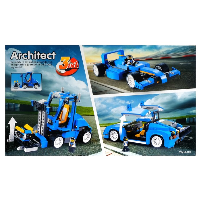 Конструктор «Гонка», 3 варианта сборки, 664 детали