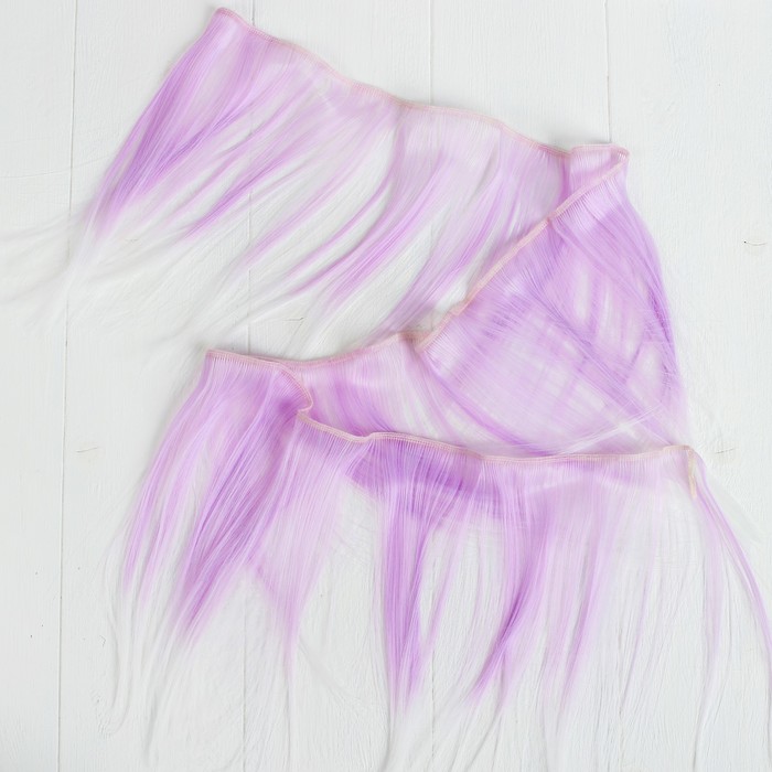 Волосы - тресс для кукол "Прямые" длина волос 20 см, ширина 100 см, №LSA026