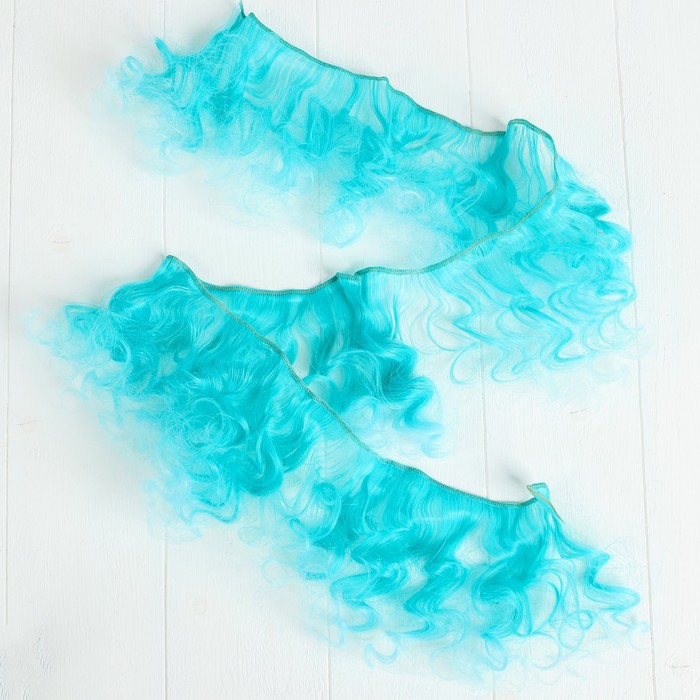 Волосы - тресс для кукол "Кудри" длина волос 15 см, ширина 100 см, №LSA047