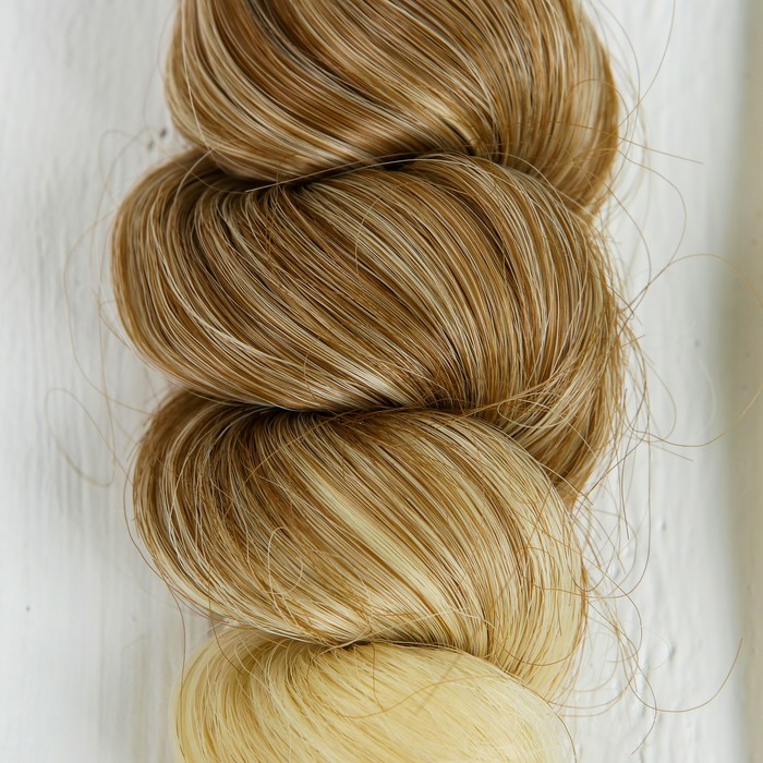 Волосы - тресс для кукол "Кудри" длина волос 15 см, ширина 100 см, №LSA051