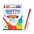 Фломастеры 12 цветов GIOTTO Turbo Color 2.8 мм 71400 - Фото 1
