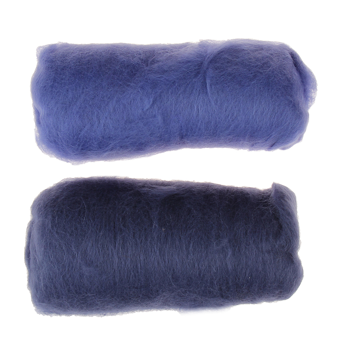 Шерсть для валяния "Кардочес" 100% полутонкая шерсть 200гр (022 джинса)