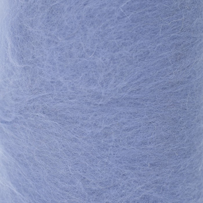 Шерсть для валяния "Кардочес" 100% полутонкая шерсть 200гр (015 голубой)