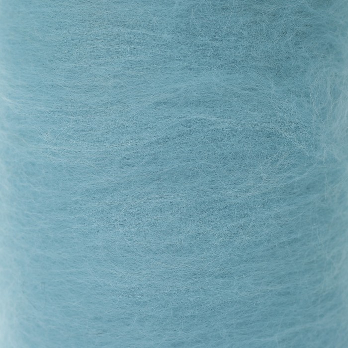 Шерсть для валяния "Кардочес" 100% полутонкая шерсть 200гр (023 св. бирюзовый)