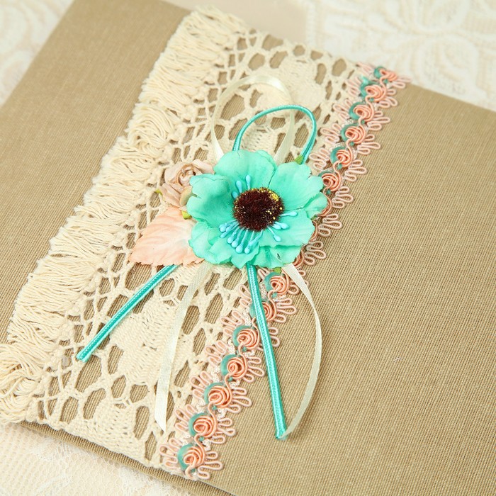 Книга для пожеланий "В стиле Бохо", ручной работы