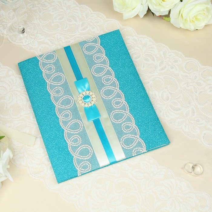 Папка для свидетельства о заключении брака "Зимние узоры", ручной работы