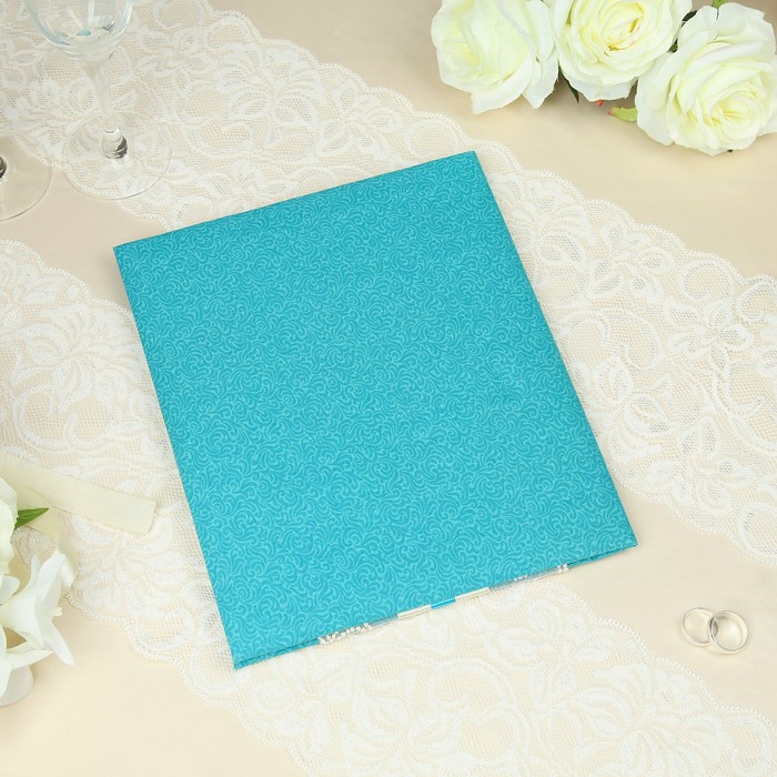 Папка для свидетельства о заключении брака "Зимние узоры", ручной работы