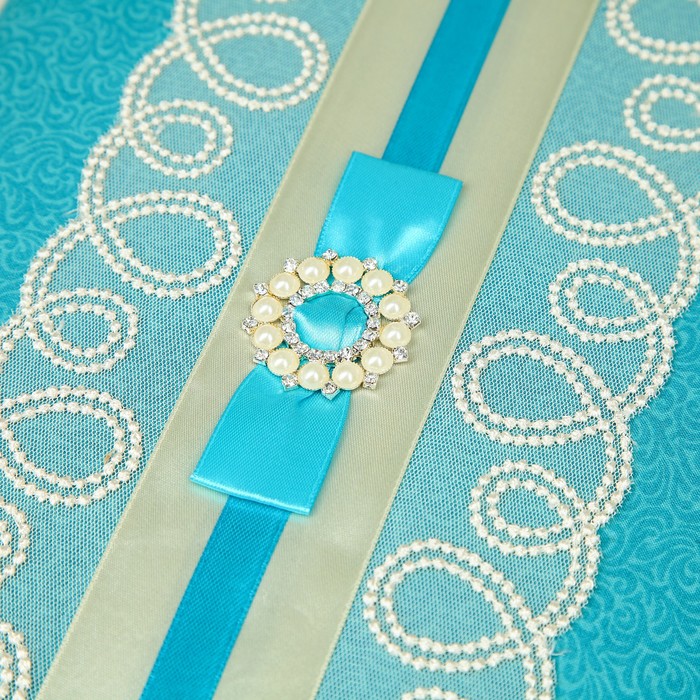 Папка для свидетельства о заключении брака "Зимние узоры", ручной работы