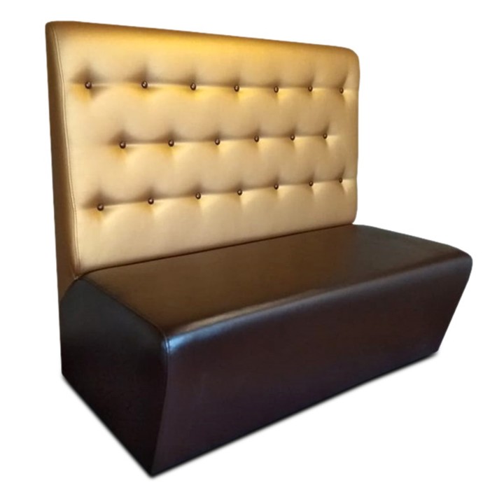 Диван «Некст», 1200 × 650 × 1100 мм, экокожа, цвет тёмно-коричневый/золотистый