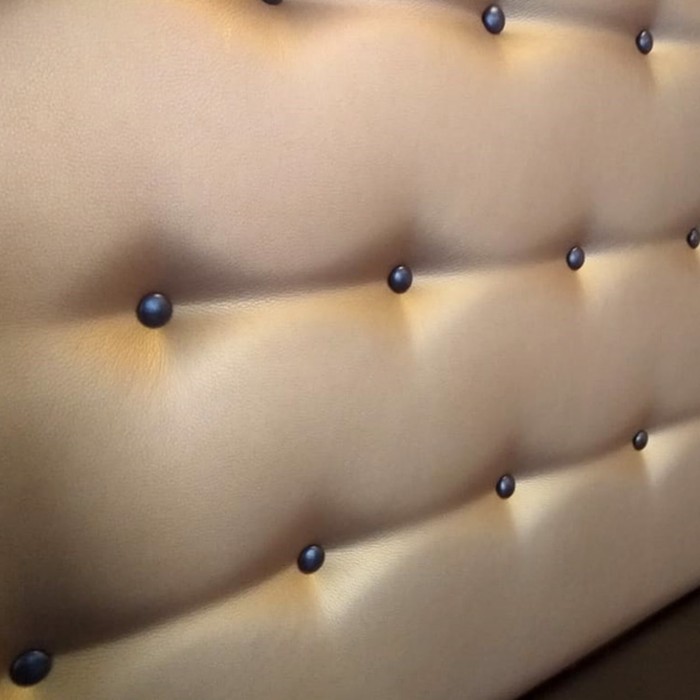 Диван «Некст», 1200 × 650 × 1100 мм, экокожа, цвет тёмно-коричневый/золотистый