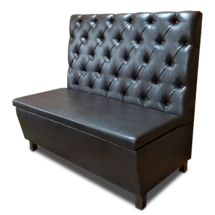 Диван «Скарлетт», 1200 × 650 × 1100 мм, экокожа, цвет тёмно-коричневый