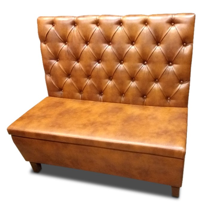 Диван «Скарлетт», 1200 × 650 × 1100 мм, экокожа, цвет светло-коричневый