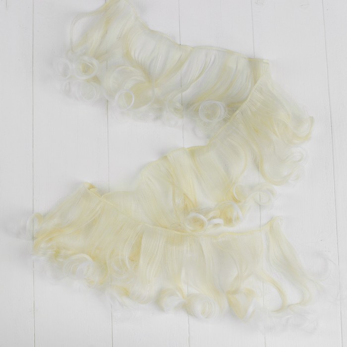 Волосы - тресс для кукол "Завитки" длина волос 15 см, ширина 100 см, №LSA005