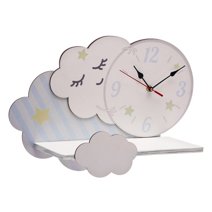 Полка с часами "Облако"