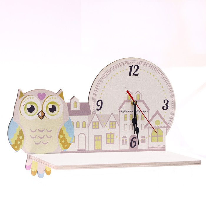 Полка с часами "Сова"