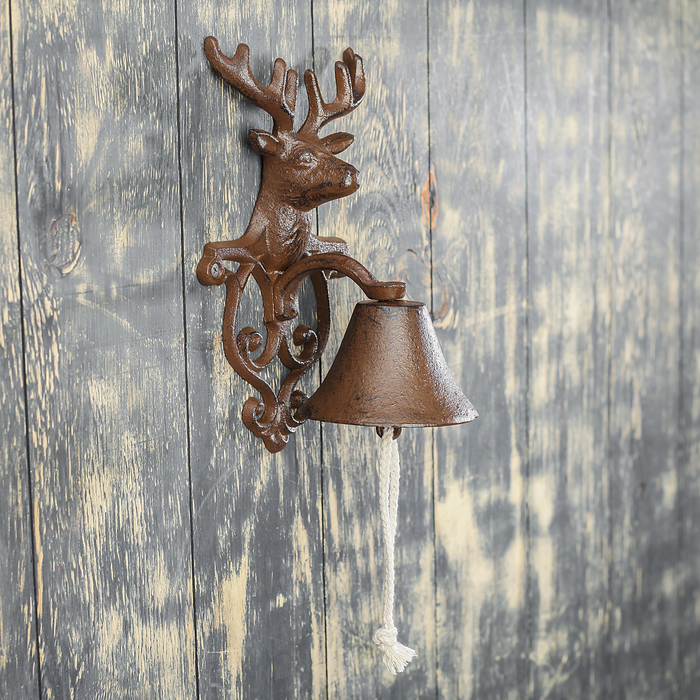 Колокол сувенирный металл "Олень" 25х13,5х13,5 см