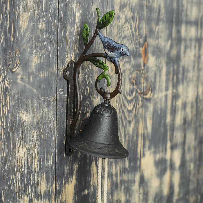 Колокол сувенирный металл "Синяя птица" 21,5х12,5х9,8 см