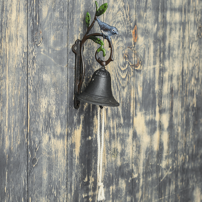Колокол сувенирный металл "Синяя птица" 21,5х12,5х9,8 см