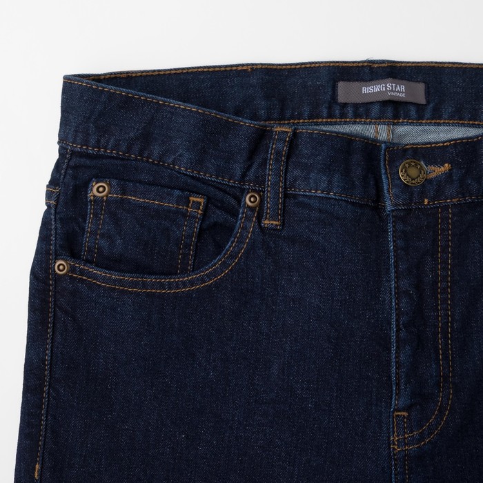 Джинсы мужские, цвет тёмно-голубой, размер 34