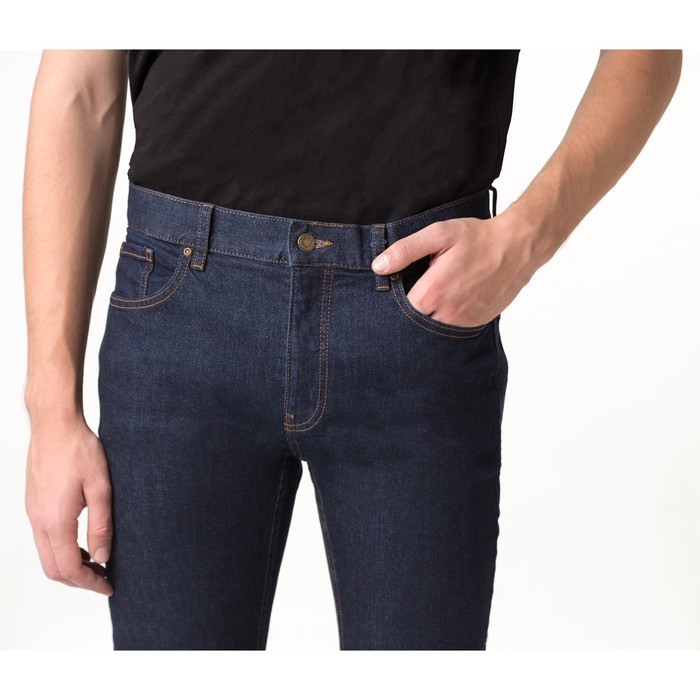 Джинсы мужские, цвет тёмно-голубой, размер 34