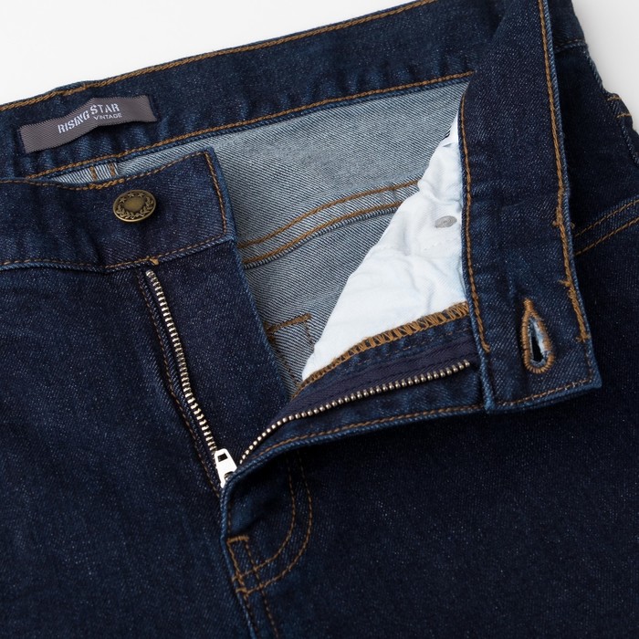 Джинсы мужские, цвет тёмно-голубой, размер 36