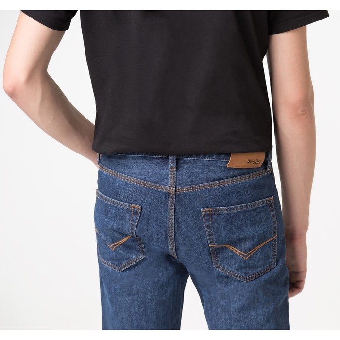 Джинсы мужские, цвет тёмно-синий, размер 34