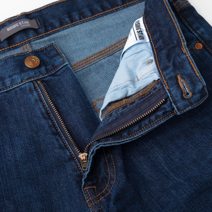 Джинсы мужские, цвет тёмно-синий, размер 34