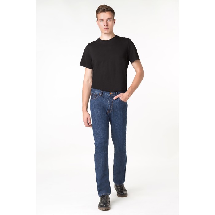 Джинсы мужские, цвет тёмно-синий, размер 34